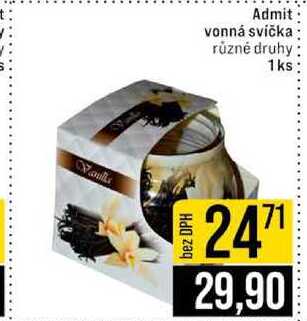 Admit vonná svíčka různé druhy 1ks