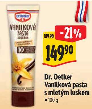 Dr. Oetker Vanilková pasta s mletým luskem, 100 g 