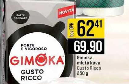 Gimoka mletá káva Gusto Ricco 250 g 