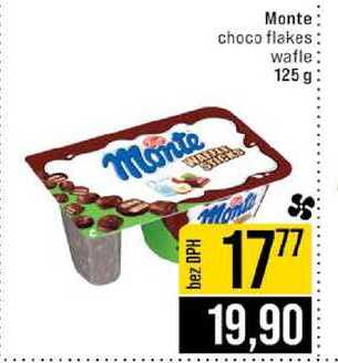 Monte choco flakes wafle 125 g