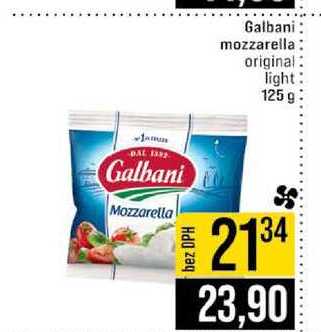 Galbani mozzarella original light 125 g