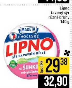 Lipno tavený sýr různé druhy 140 g