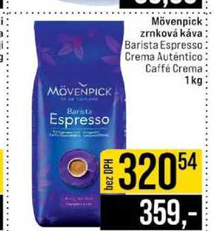 Mövenpick zrnková káva Barista Espresso Crema Auténtico Caffé Crema 1 kg