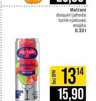 Mattoni daiquiri jahoda tonik+jalovec mojito 0,33l