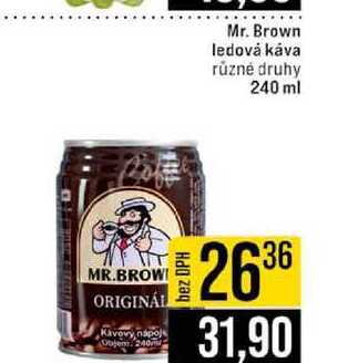 Mr. Brown ledová káva různé druhy 240 ml