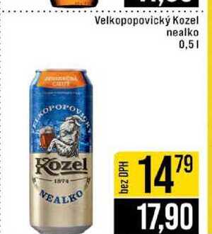 Velkopopovický Kozel nealko 0,5l