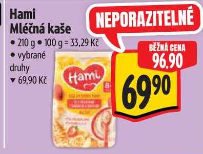 Hami Mléčná kaše, 210 g Albert