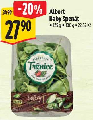 Albert Baby špenát, 125 g  