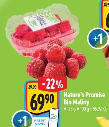 Nature's Promise Bio Maliny, 125 g  