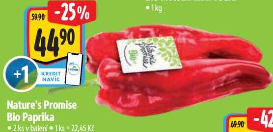Nature's Promise Bio Paprika, 2 ks  