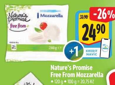 Nature's Promise Free From Mozzarella, 120 g,