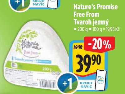 Nature's Promise Free From Tvaroh jemný, 200 g  