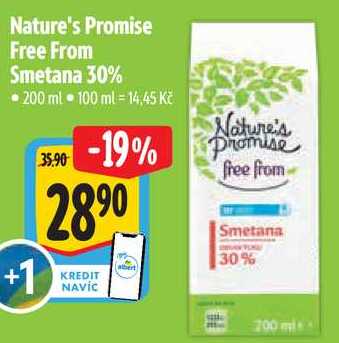 Nature's Promise free from Smetana 30%, 200 mi   