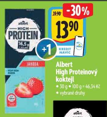 Albert High Proteinový koktejl, 30 g