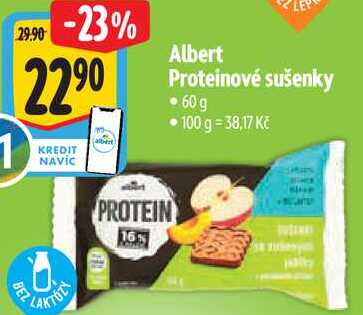 Albert Proteinové sušenky, 60 g   