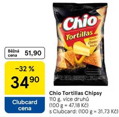 Chio Tortillas Chipsy, 110 g 