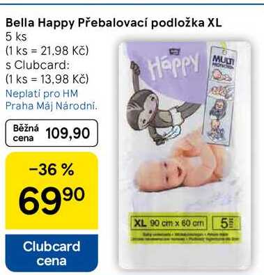 Bella Happy Přebalovací podložka XL, 5 ks 