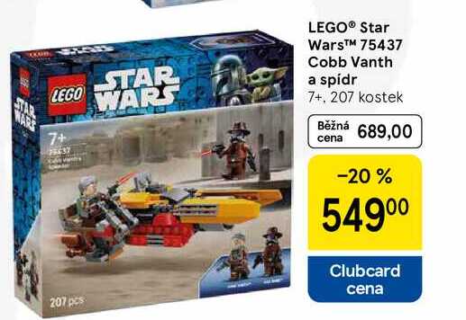 LEGO® Star Wars™ 75437 Cobb Vanth a spídr 7+, 207 kostek Tesco