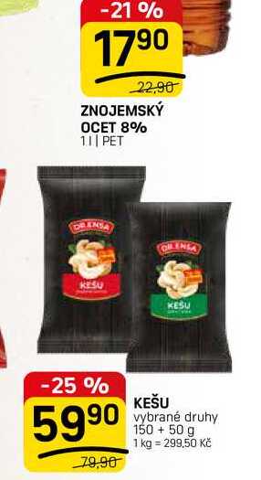 KEŠU vybrané druhy 150 + 50 g 
