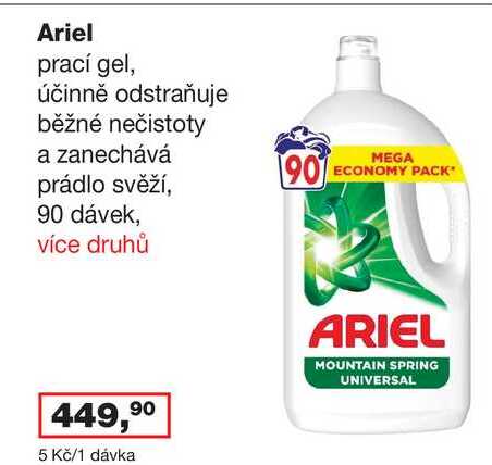 Ariel 90 dávek Ráj drogerie