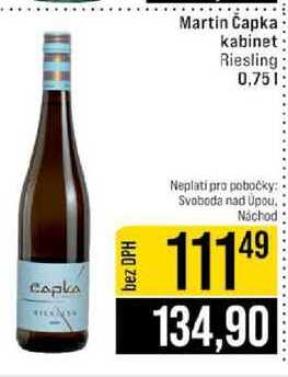 Martin Čapka kabinet Riesling 0,75l