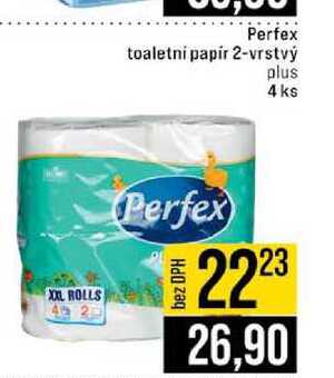 Perfex toaletní papír 2-vrstvý plus 4 ks 