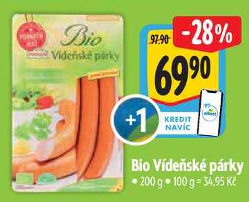  Bio Vídeňské párky 200 g 
