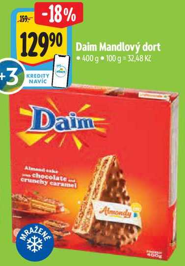 Daim Mandlový dort, 400 g  
