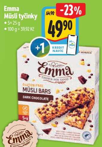 Emma Müsli tyčinky, 5x25g
