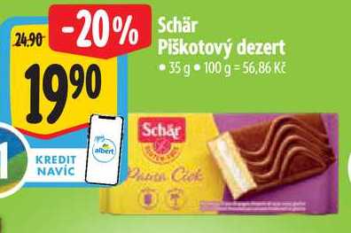 Schär Piškotový dezert, 35 g