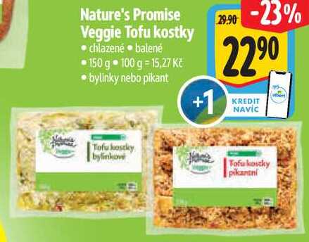 Nature's Promise Veggie Tofu kostky, 150 g