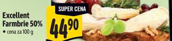 Excellent Farmbrie 50%, cena za 100 g