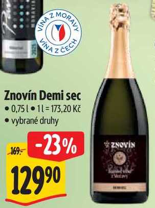 Znovín Demi sec, 0,75 l