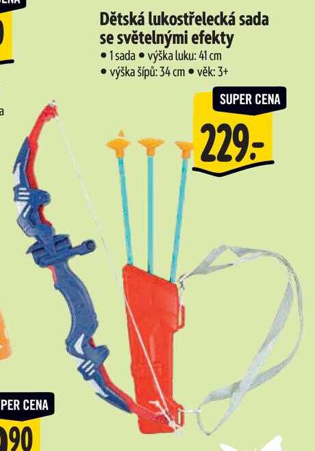 Dětská lukostřelecká sada se světelnými efekty