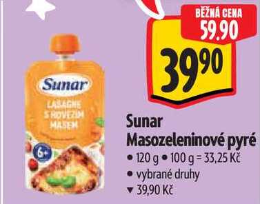 Sunar Masozeleninové pyré, 120 g Albert