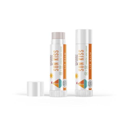 Wooden Spoon SUN KISS Opalovací balzám na rty BIO 4.3ml Lékárna LEMON