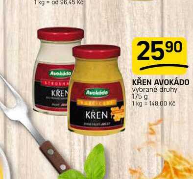 KŘEN AVOKÁDO vybrané druhy 175 g 