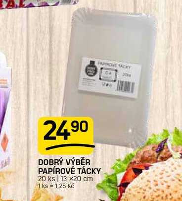 DOBRÝ VÝBĚR PAPÍROVÉ TÁCKY 20 ks 13 x20 cm 1 ks FLOP