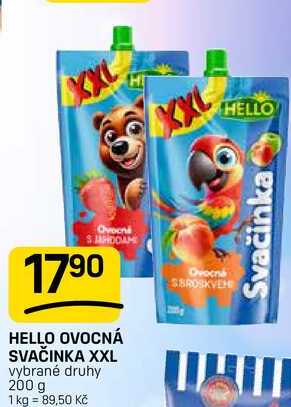 HELLO OVOCNÁ SVAČINKA XXL vybrané druhy 200 g FLOP