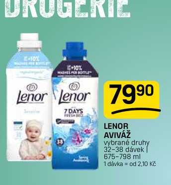 LENOR AVIVÁŽ vybrané druhy 32-38 dávek | 675-798 ml FLOP