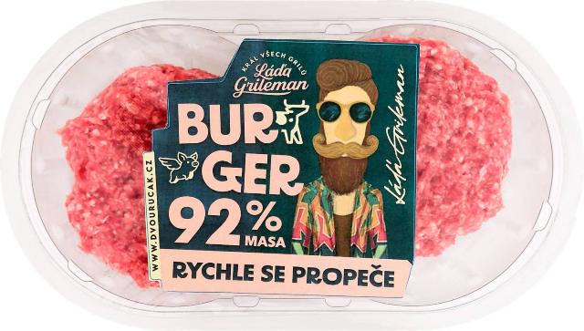 Kostelecké uzeniny Láďův burger mix hovězí + vepřové