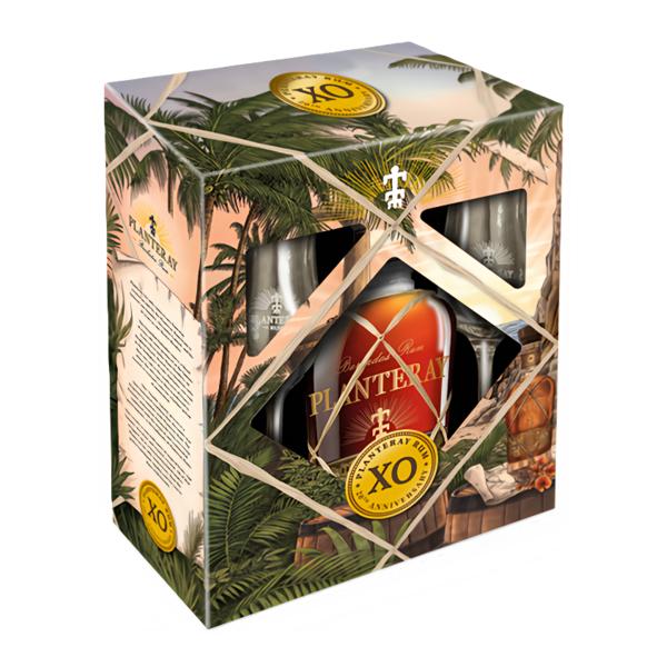 Planteray X.O. 40 % 700 ml + sklo 2 ks