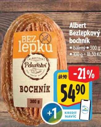   Albert Bezlepkový bochník balený 300 g  