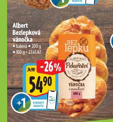  Albert Bezlepková vánočka  200 g