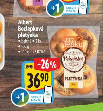 Albert Bezlepková pletýnka 2 ks  