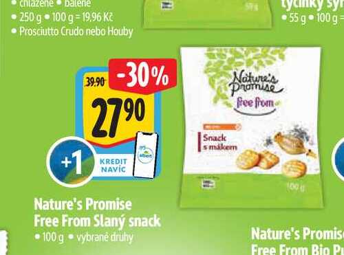   Nature's Promise Free From Slaný snack 100 g  