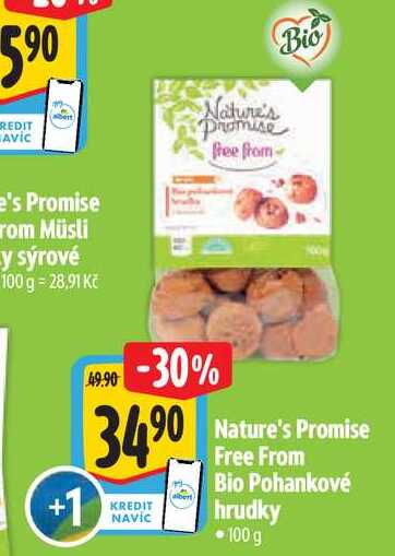 Nature's Promise Free From Bio Pohankové hrudky 100 g