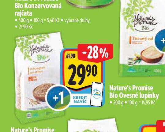  Nature's Promise Bio Ovesné lupínky  200 g  