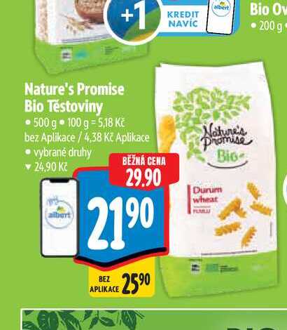   Nature's Promise Bio Těstoviny 500 g