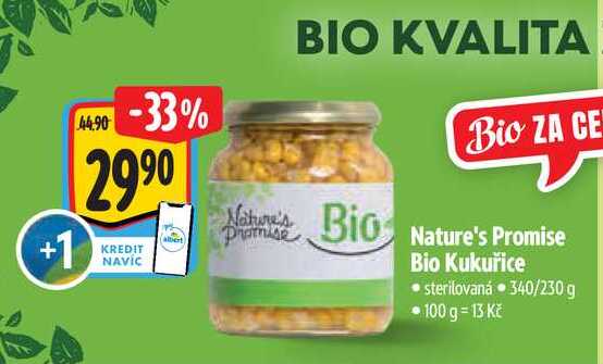   Nature's Promise Bio Kukuřice  340/230 g